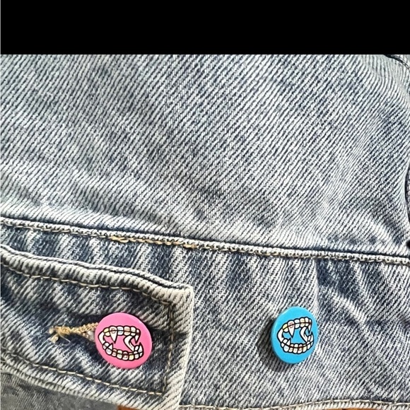 NWT Mens Salem7 Zumiez Light Wash Oversized Denim Jacket Y2K 90s - Picture 7 of 11